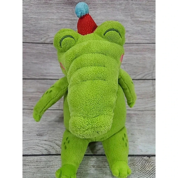Hallmark Plush Birthday Alligator Crocodile Stuffed Animal Toy Green 11" - Picture 2 of 5